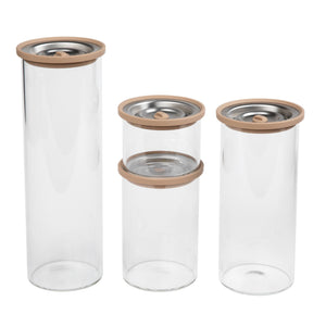 Luvele Tall Glass Vacuum Container set of Four