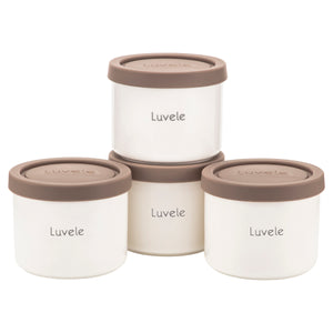 Luvele 4x 400ml ceramic yoghurt jars | Compatible with Pure Yoghurt Maker