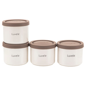 Luvele 4x 400ml ceramic yoghurt jars | Compatible with Pure Yoghurt Maker